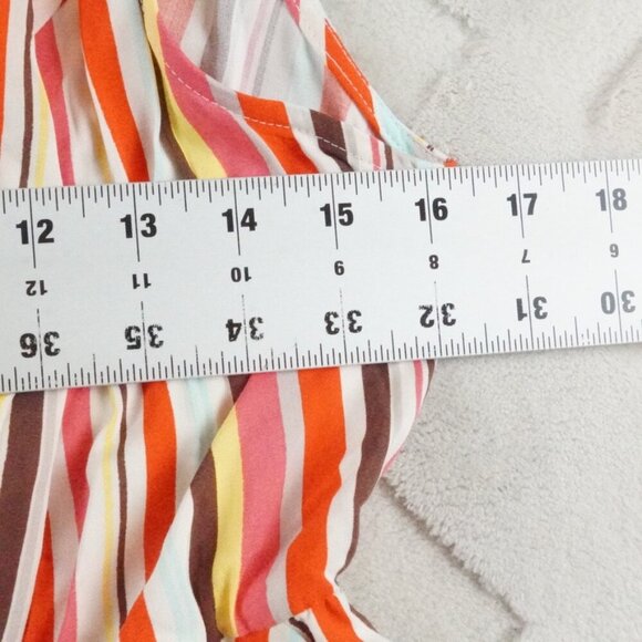 Torrid mini Challis Halter Neck Mini Dress Womens 0X Striped Multi Color - Picture 7 of 12